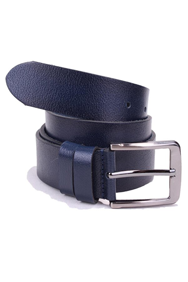DMK26-467DG Lacivert 4 cm Hakiki Deri Erkek Kemer