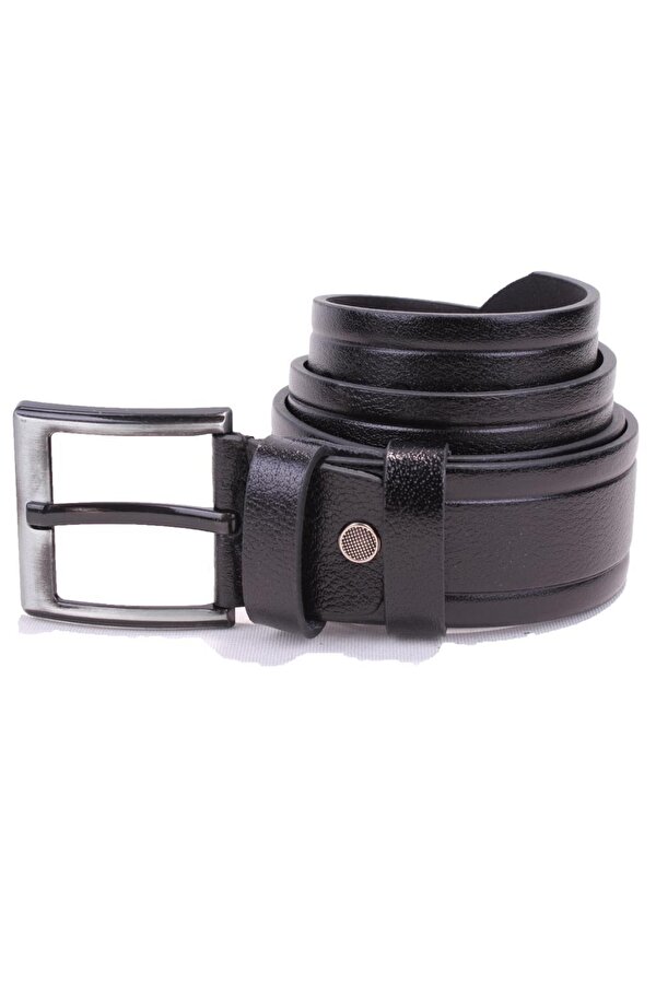 DMK26-462DG Siyah 4.5 cm Hakiki Deri Erkek Kemer