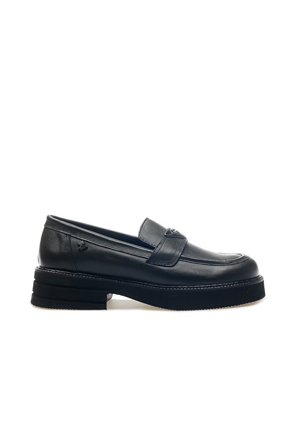 Kadın Hakiki Deri Toka Detaylı Loafer Günlük Ayakkabı (36-40) 24k 2451350k Z Siyah