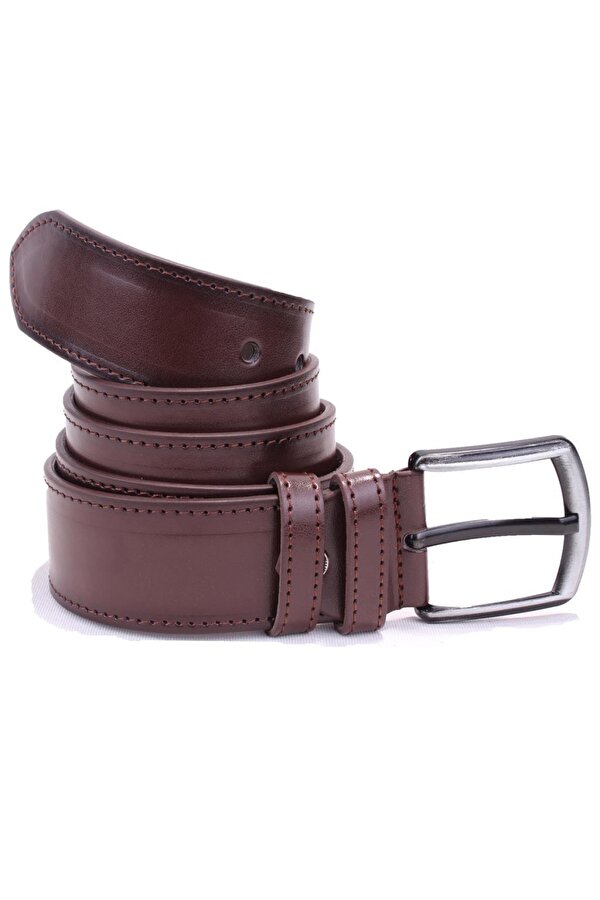 DMK26-459 Kahve 4.5 cm Suni Deri Erkek Kemer
