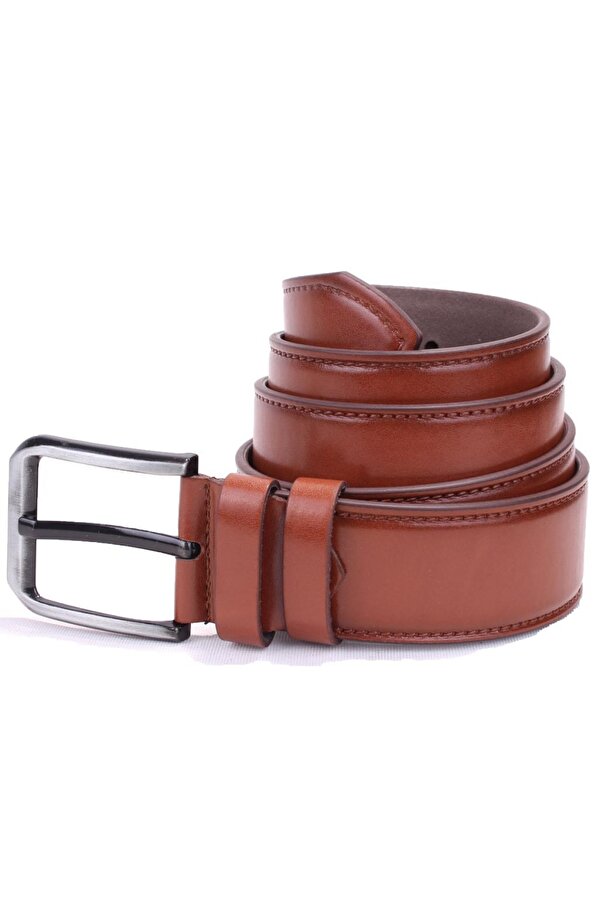 DMK26-460 Taba 4.5 cm Suni Deri Erkek Kemer