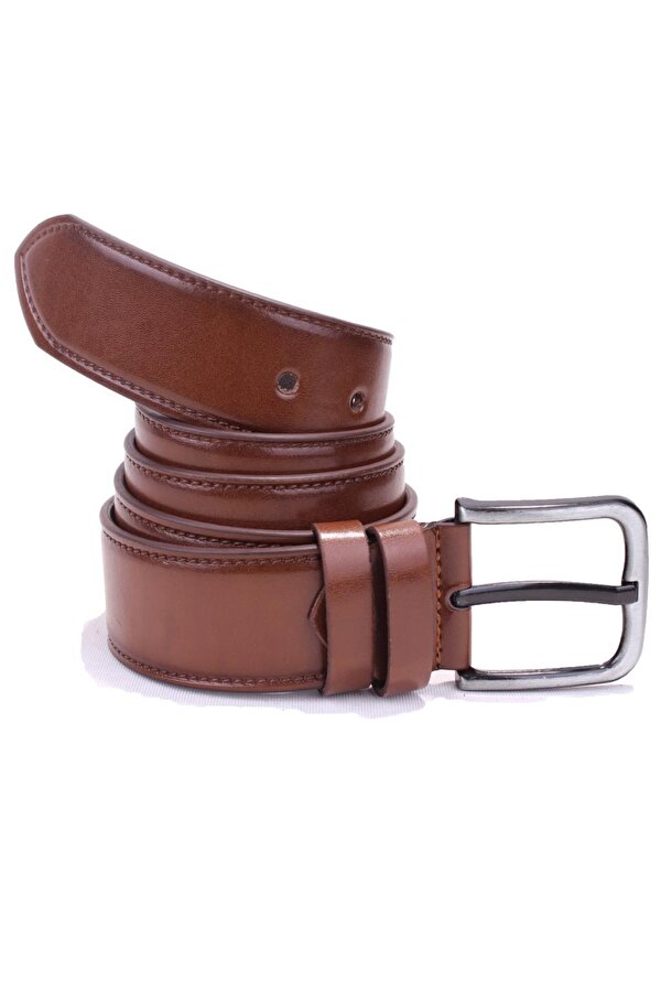 DMK26-460 Kahve 4.5 cm Suni Deri Erkek Kemer
