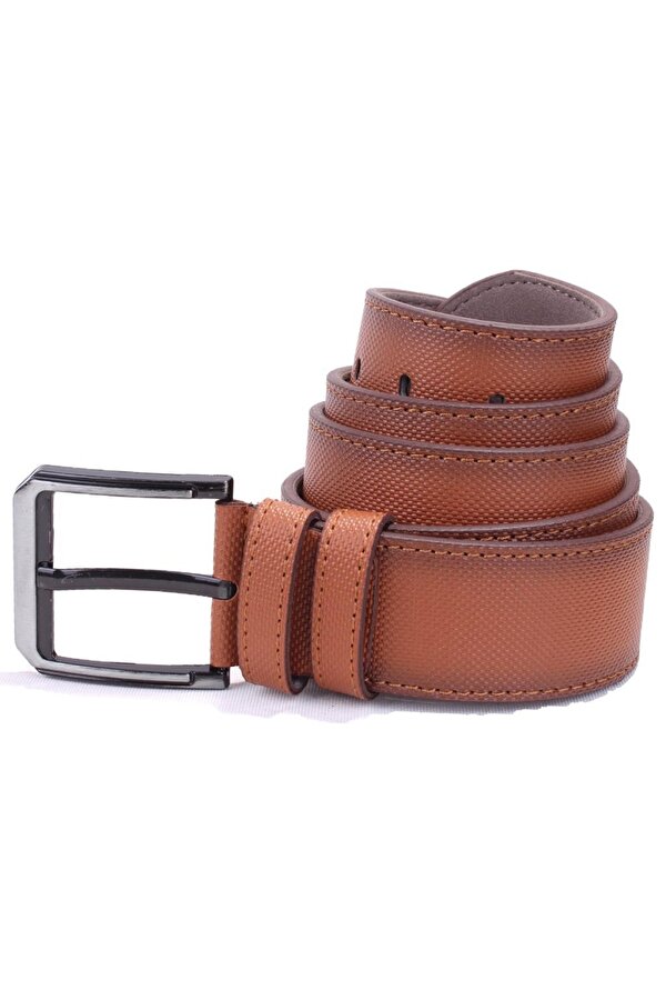 DMK26-458 Taba 4.5 cm Suni Deri Erkek Kemer