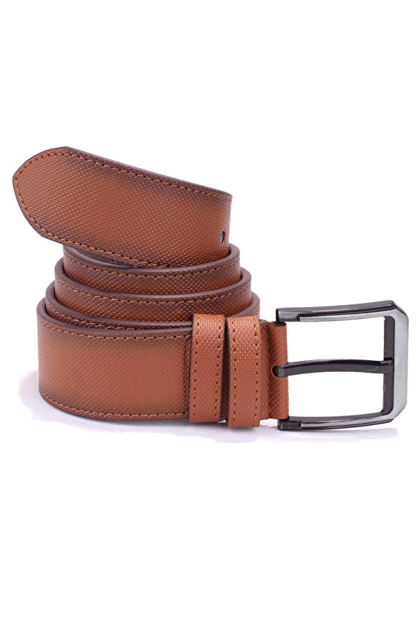 DMK26-458 Taba 4.5 cm Suni Deri Erkek Kemer