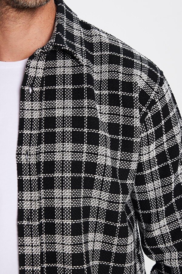 Erkek Relax Fit Rahat Kesim Oduncu Kareli Kışlık Gömlek