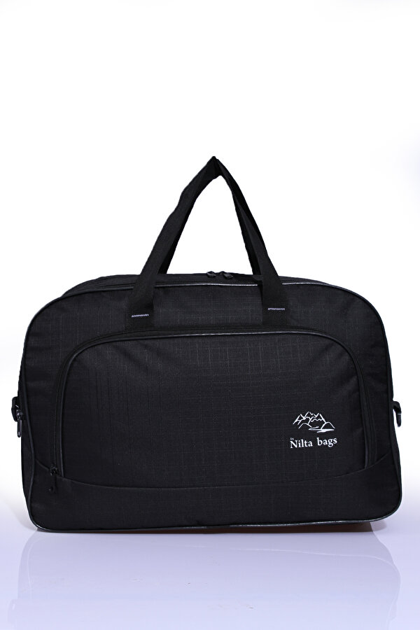 nil-01 UNISEX HAVLU KUMAŞ HOSTES VALİZ SEYAHAT TATİL SPOR HASTANE ÇOK GÖZLÜ EL VE OMUZ ÇANTASI KABİN BOY Havlu Siyah