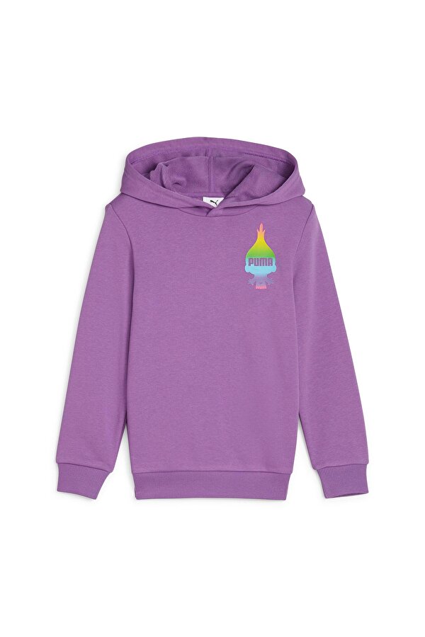 X Trolls Erkek Çocuk Mor Kapüşonlu Sweatshirt