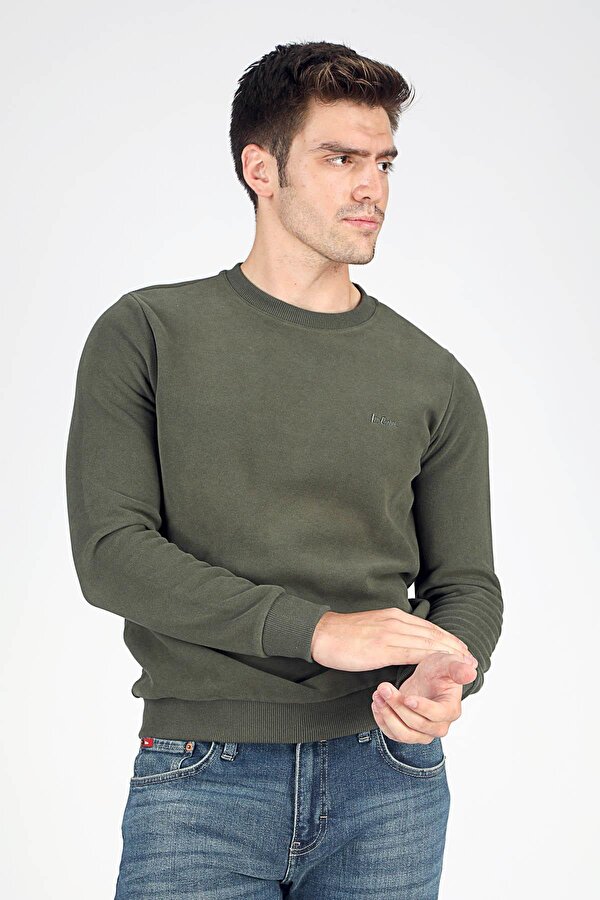 Erkek Newdwade O Yaka Sweatshirt 241042 A.Haki