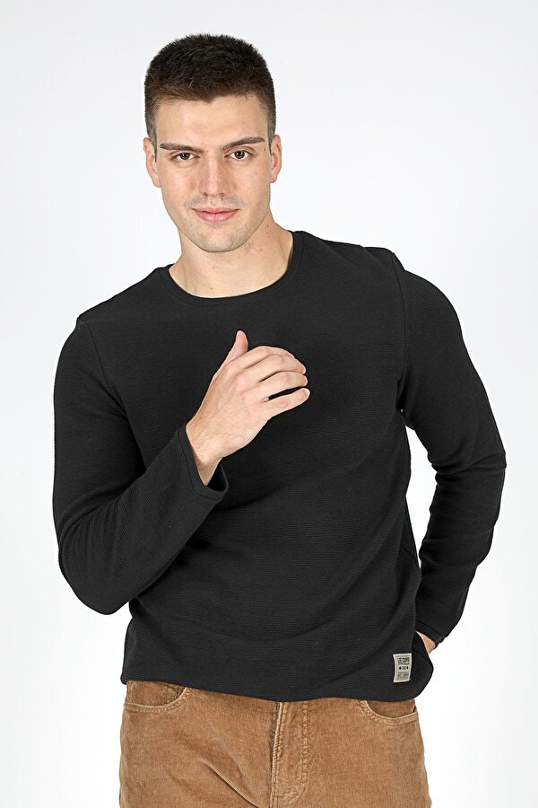 Erkek Ben O Yaka Sweatshirt 241019 Siyah