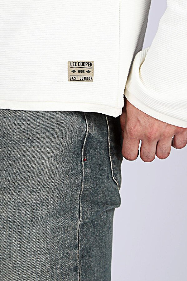 Erkek Ben O Yaka Sweatshirt 241019 Ekru