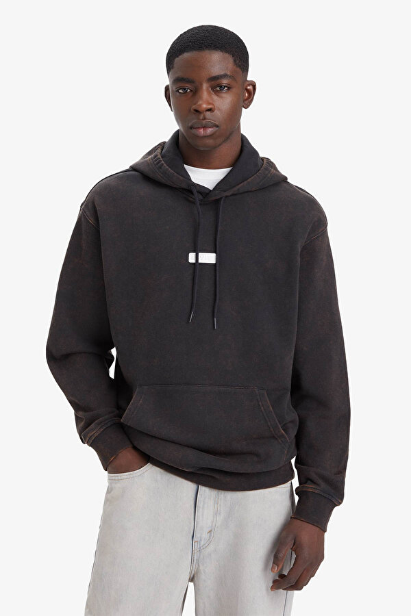 LEVI’S RELAXED BABY TAB HOODIE M Siyah Erkek Sweatshirt
