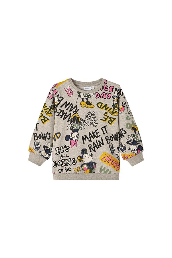 Kız Çocuk Bisiklet Yaka Sweatshirt  13221136