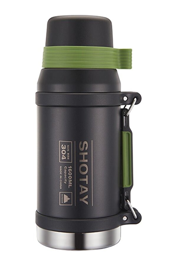 Çelik Termos Camper Large 1600Ml Siyah