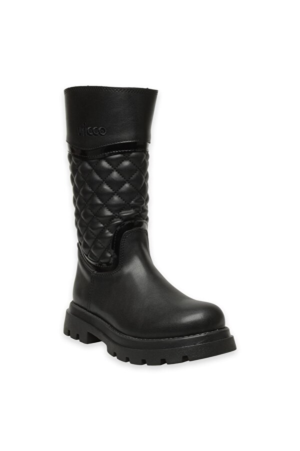 941.F24K431 Lux Filet Çizme Siyah-Beyaz Kız Çocuk Çizme