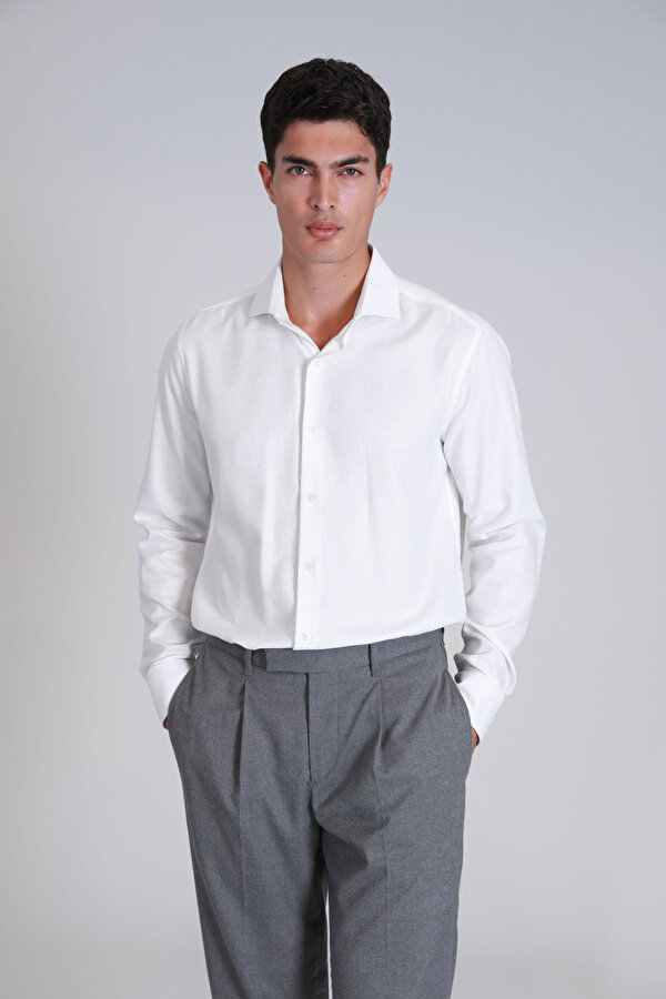 Erkek Wonder Comfort Fit Basic Gömlek 112010639 Beyaz