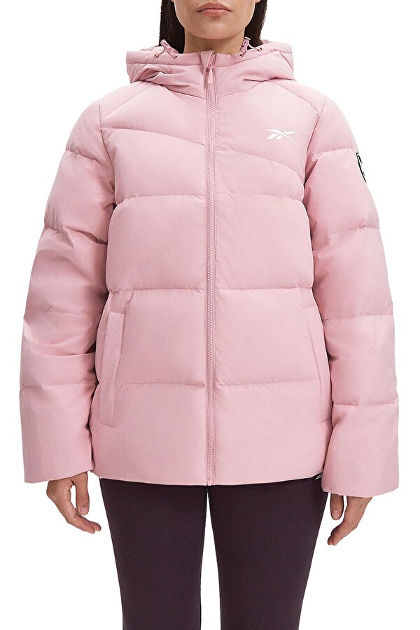 Clothing Reebok Q4D Stretch Puffer Fau Fl Розовый