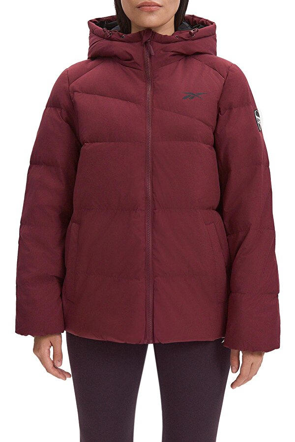 Clothing Reebok Q4D Stretch Puffer Fau Fl Бордовый