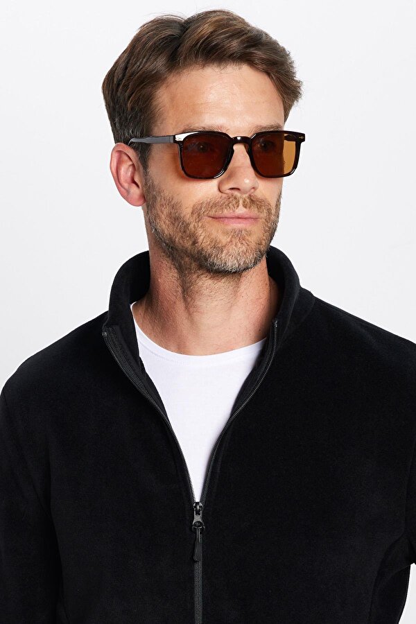 Unisex Standart Fit Tam Fermuarlı Tüylenme Yapmayan Soğuk Geçirmez Siyah Dik Yaka Polar Sweatshirt