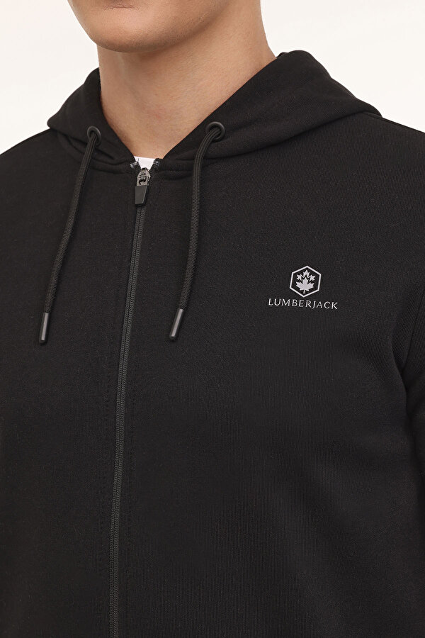 Lumberjack Mb Sn05 Fz Hod 4Pr Черный Мужчина Толстовка На Молнии