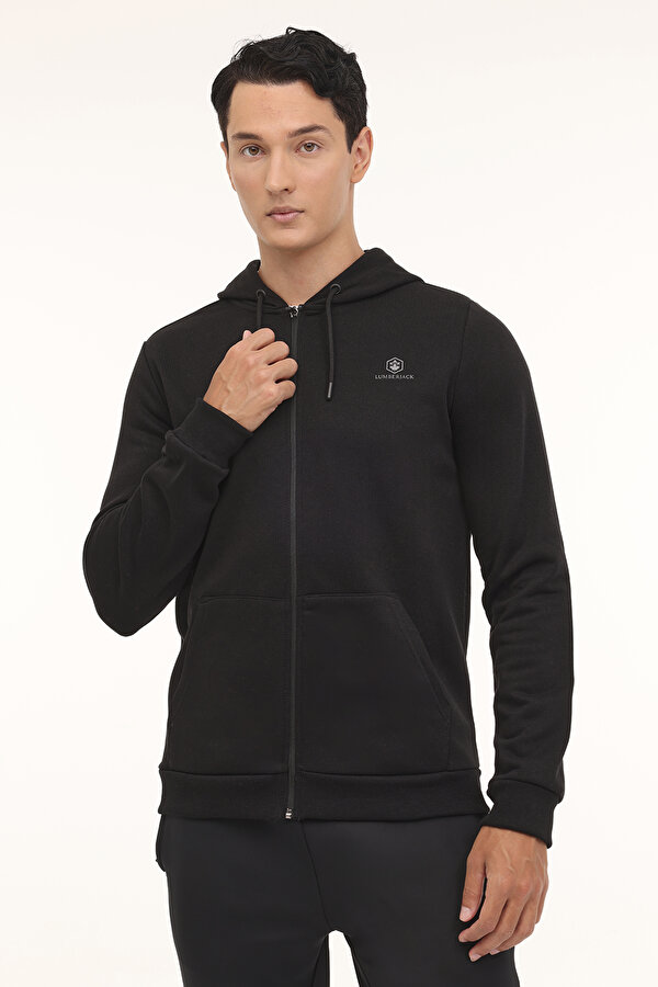 Lumberjack Mb Sn05 Fz Hod 4Pr Черный Мужчина Толстовка На Молнии