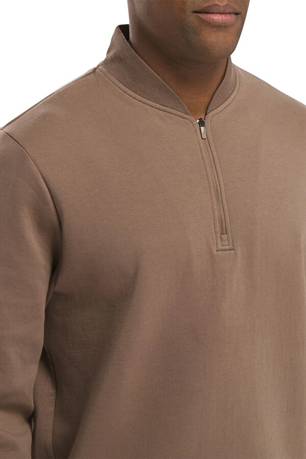 Reebok Activ Coll Quarter Zip Коричневый Мужчина Джемпер