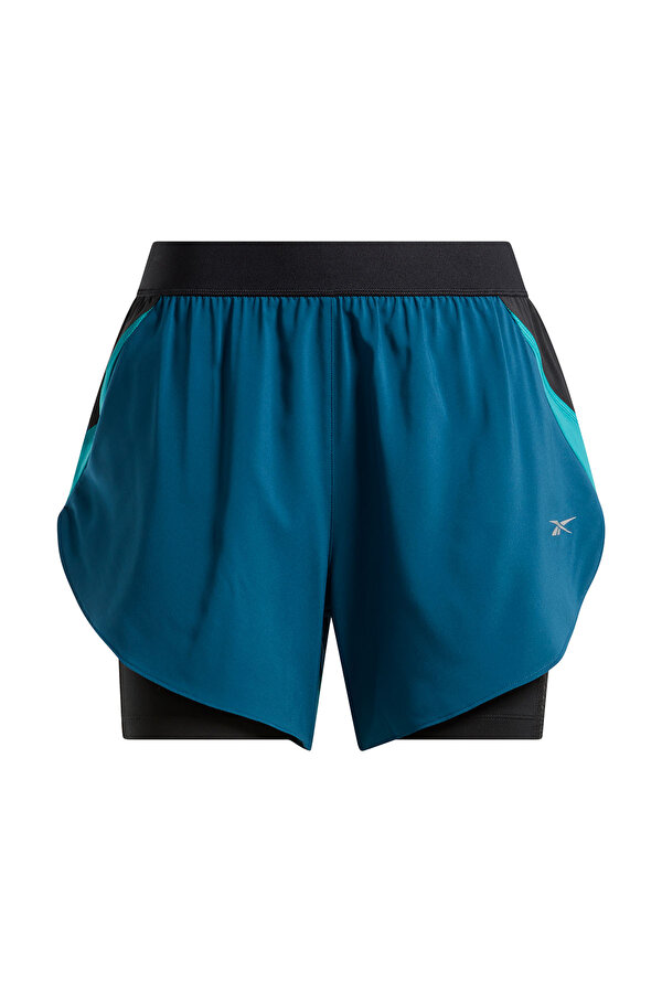 Reebok Running 2 In 1 Short Голубой 008 Женщина Шорты
