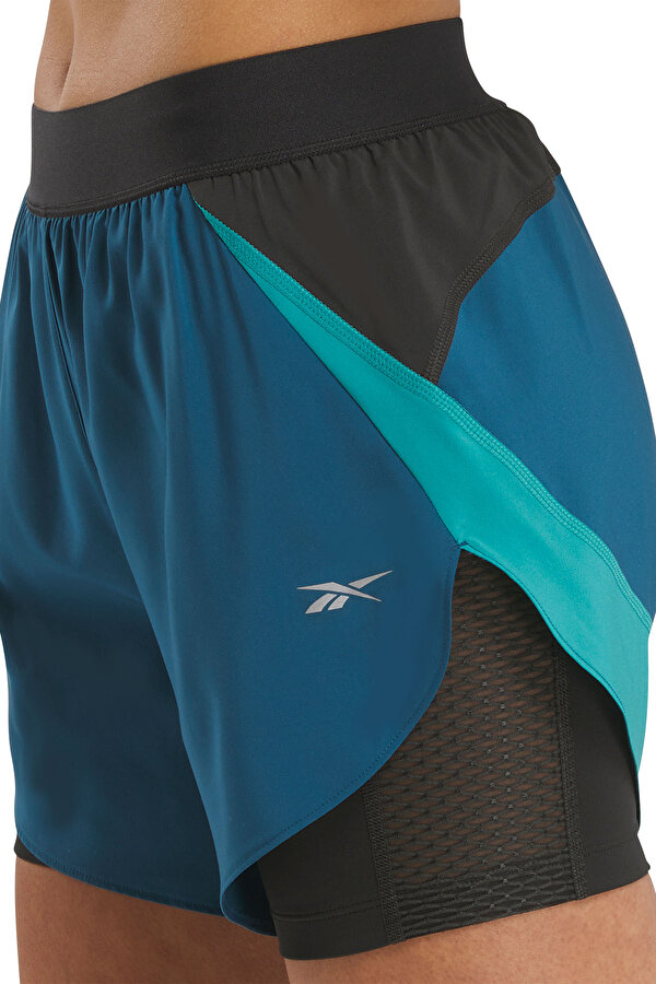 Reebok Running 2 In 1 Short Голубой 008 Женщина Шорты