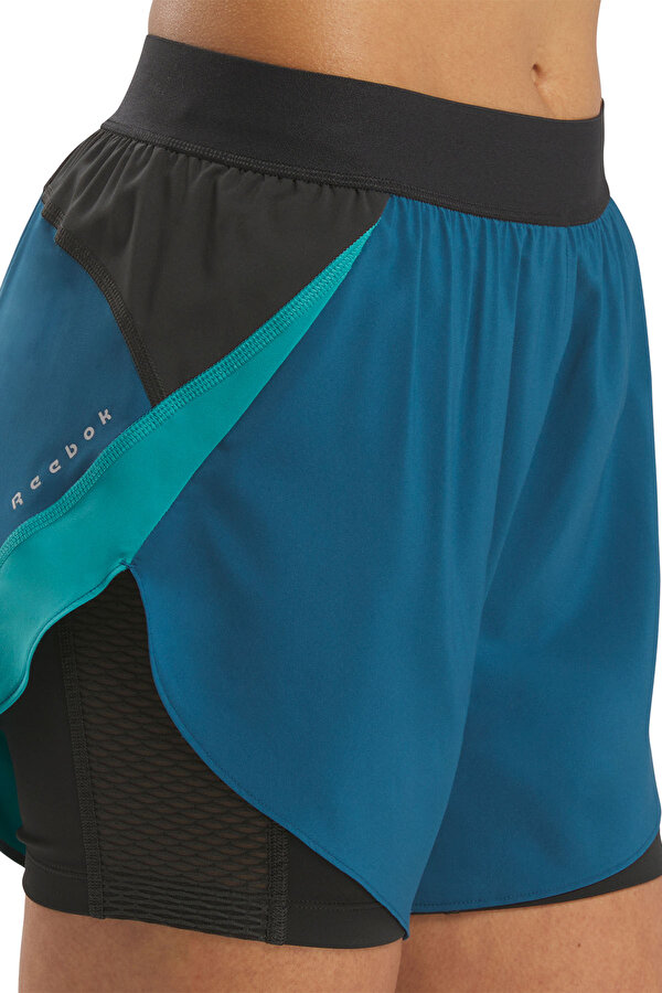Reebok Running 2 In 1 Short Голубой 008 Женщина Шорты
