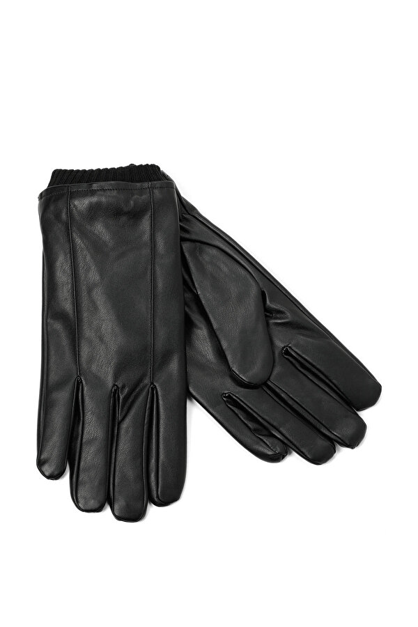 Lumberjack Black Pu Eld M-4Pr Черный Мужчина Перчатки