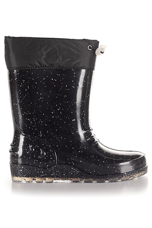 Savana Su Geçirmez Kız Çocuk Yağmur Çizmesi Siyah - Beyaz