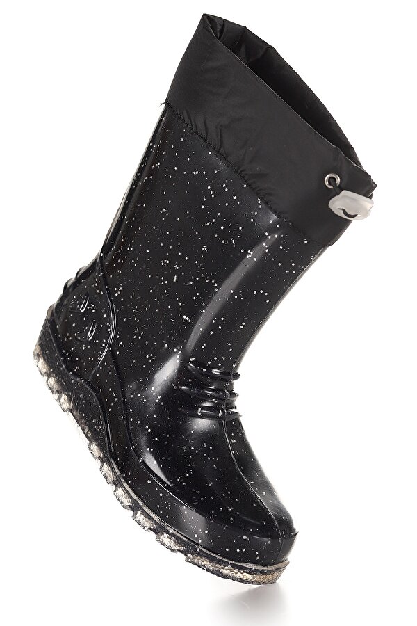 Savana Su Geçirmez Kız Çocuk Yağmur Çizmesi Siyah - Beyaz