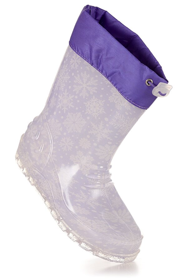 Savana Su Geçirmez Kız Çocuk Yağmur Çizmesi Lila - Beyaz