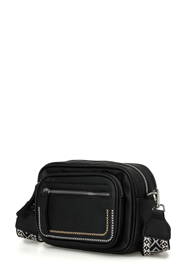 NTRL NKS DTY CPRZ 4PR Siyah Kadın Çapraz Çanta