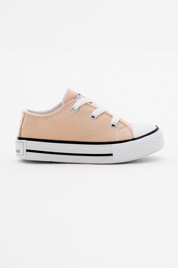 Çocuk Unisex Bej Rahat Kalıp Bağcıklı Sneaker