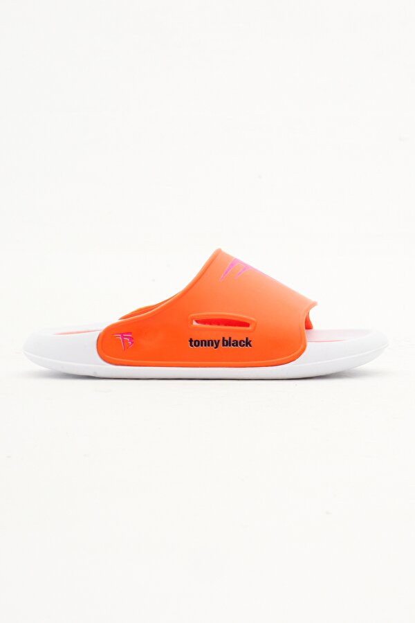 Çocuk Unisex Oranj Poli Taban Logolu Terlik