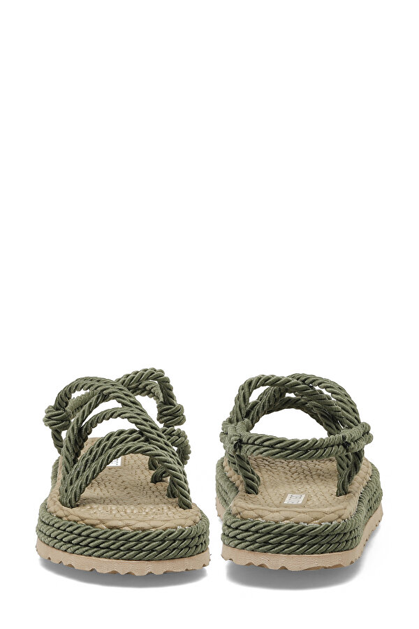 HAİLEY 5FX Haki Kadın Düz Sandalet