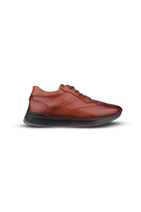 Erkek Klasik Sneaker - Taba, Hakiki Deri