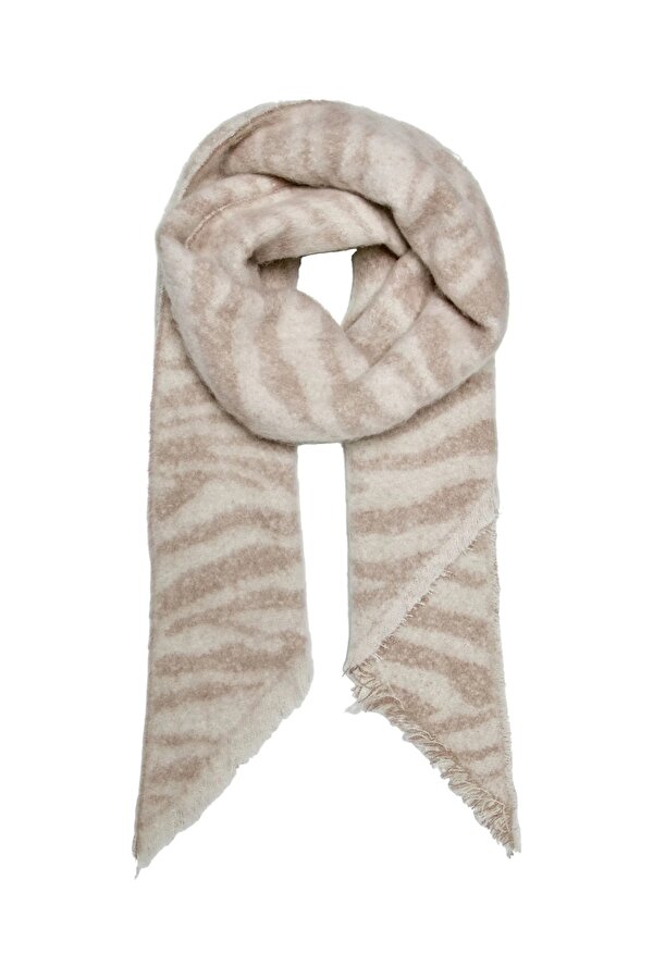 Kadın Onlhayden Zebra Desenli Atkı 15323413 Bej