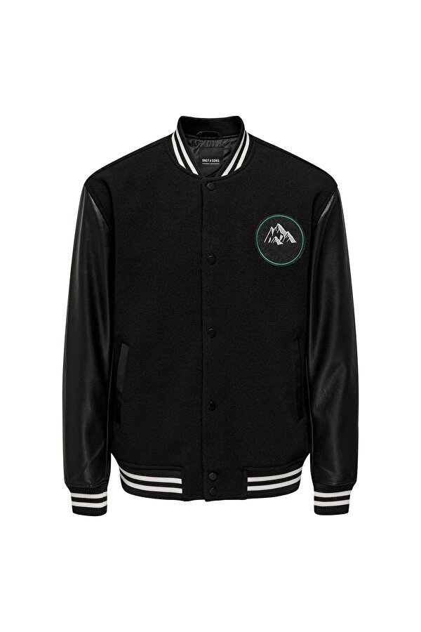 Jason Varsity Erkek Siyah Hakim Yaka Ceket