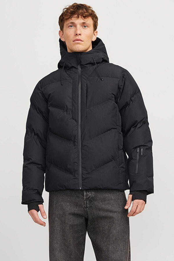 JCOSLAY HEAT QUILTED PUFF Siyah Erkek Mont
