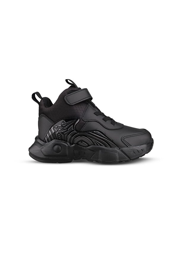 Büyük Erkek Çocuk Bilek Boy Siyah Sneaker Bot