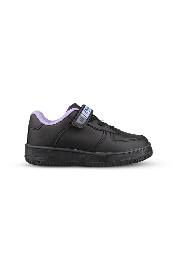 Büyük Erkek Çocuk Cırtlı Siyah Sneaker