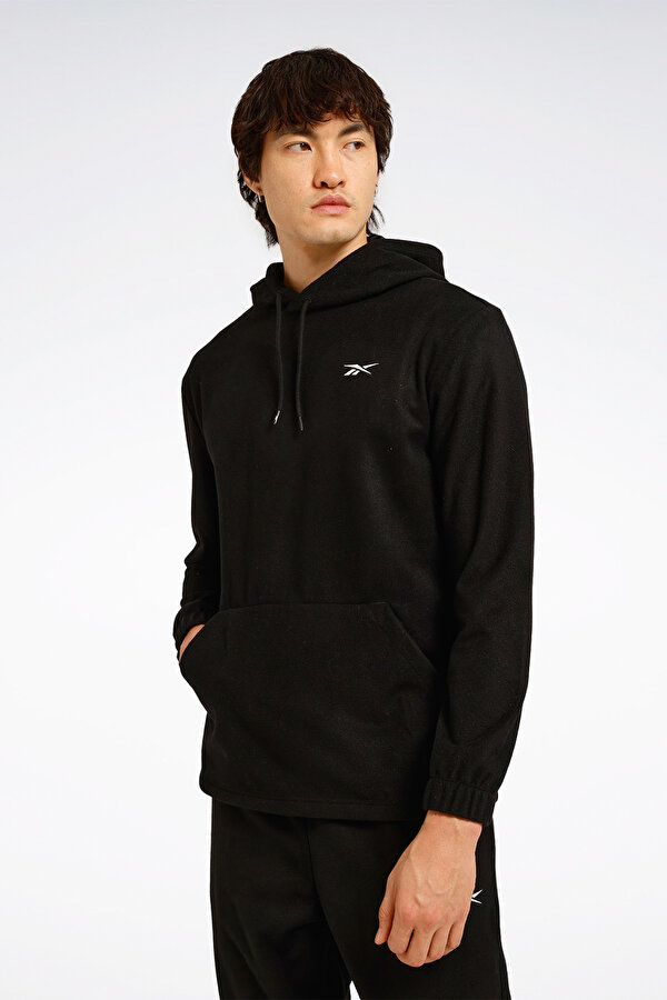 Reebok Id Reebok-F Fleece Hoodie Черный Мужчина Флис