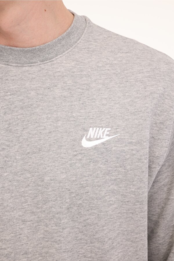 Nike M Nsw Club Crw Ft Серый Мужчина Джемпер