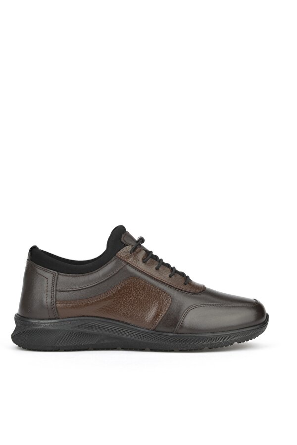 Erkek Hakiki Deri Sneaker 143423Z69 Kahve