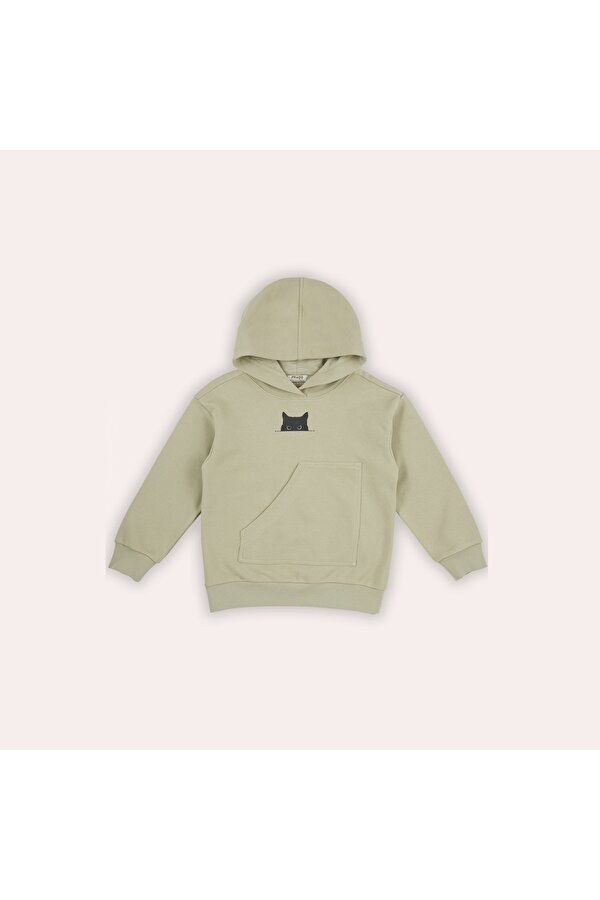 Erkek Çocuk Cep Detaylı Kapüşonlu Sweatshirt