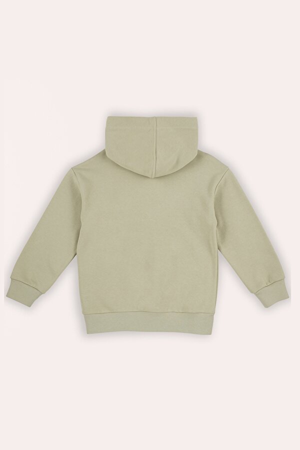 Erkek Çocuk Cep Detaylı Kapüşonlu Sweatshirt