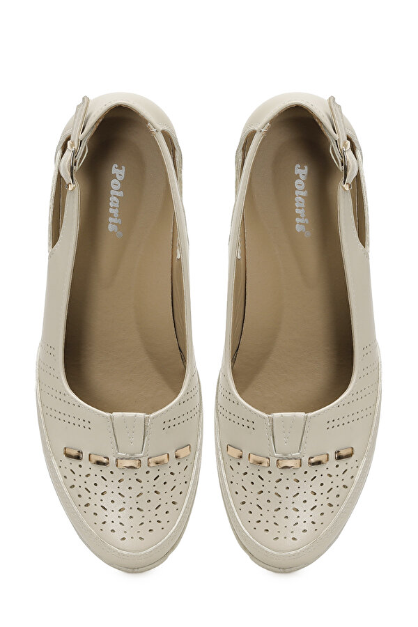 166742.Z5FX Bej Kadın Dolgu Topuk Ayakkabı