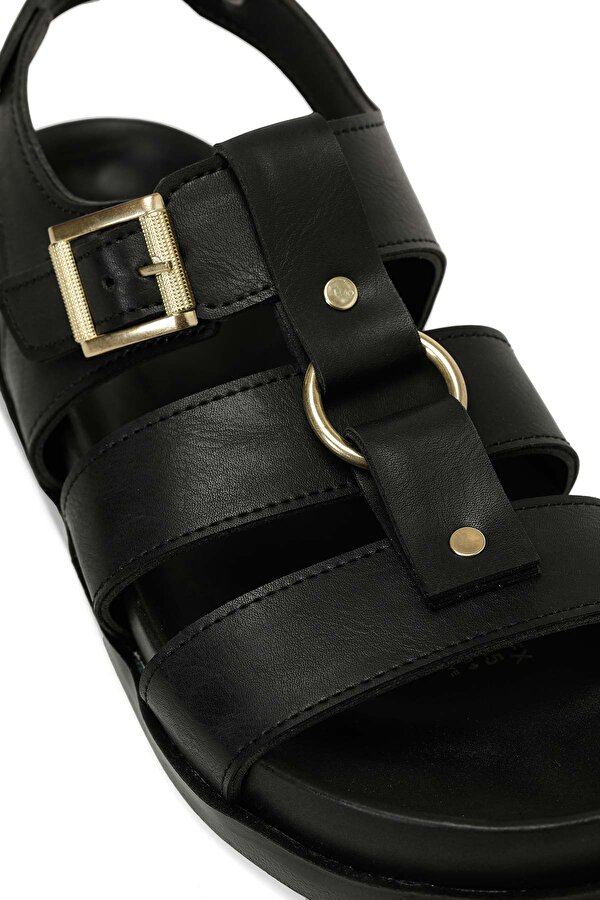 25S-157 5FX Siyah Kadın Düz Sandalet