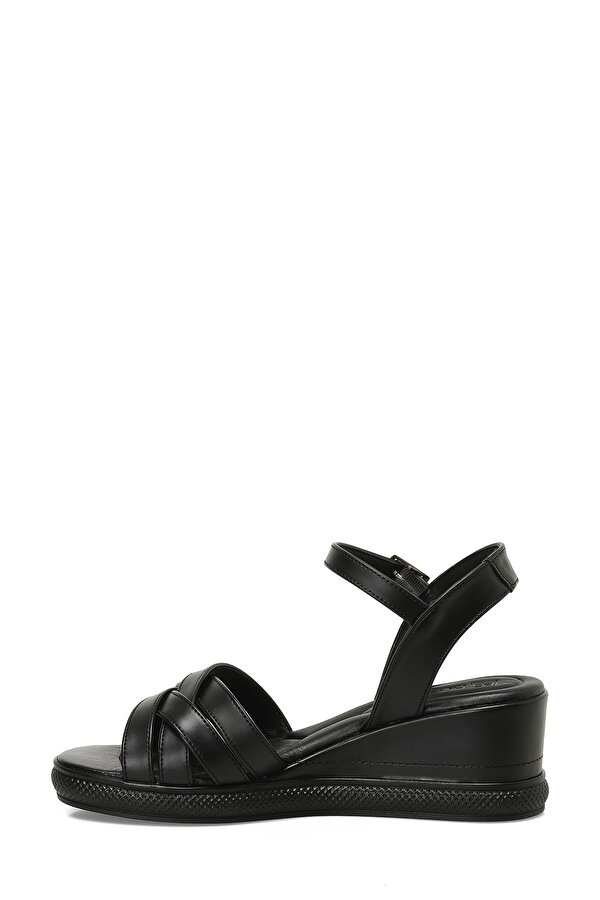25S-281 5FX Siyah Kadın Dolgu Topuk Sandalet